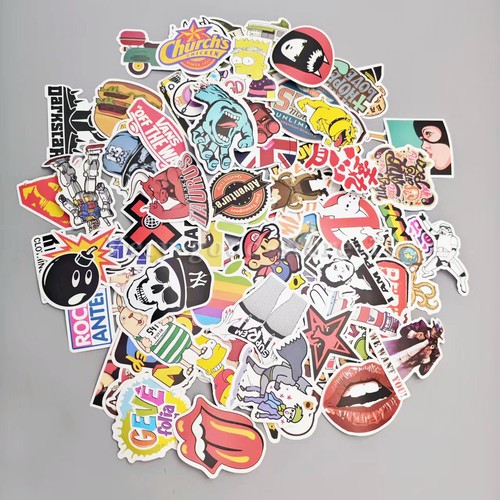 100 skateboard stickers bomb - 100,